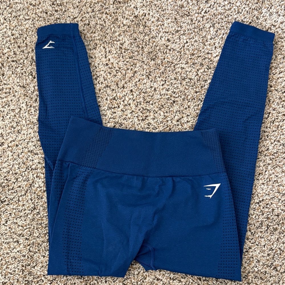 Gymshark Navy Leggings with Logo